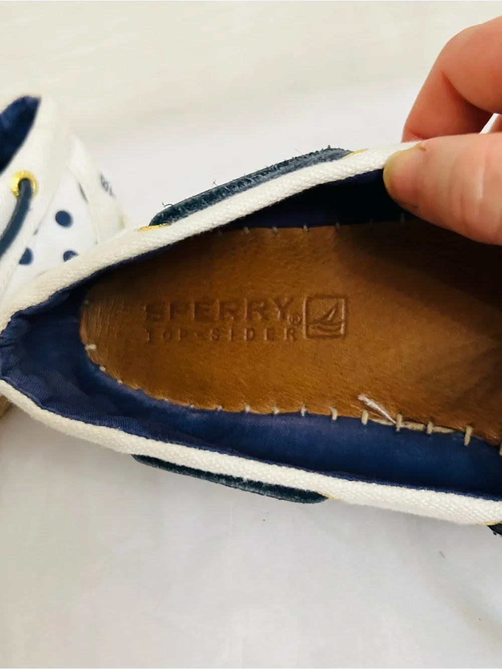 Sperry Women's Anchor & Polka Dot Espadrilles -‎ White & Navy